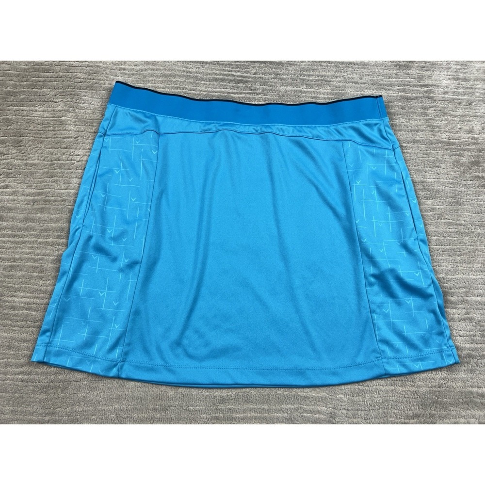 Callaway Golf Skirt Womens XL Blue Teal Athletic Pull On Elastic Waist Mini